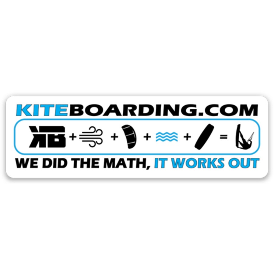 Kiteboarding.com We Did The Math Sticker