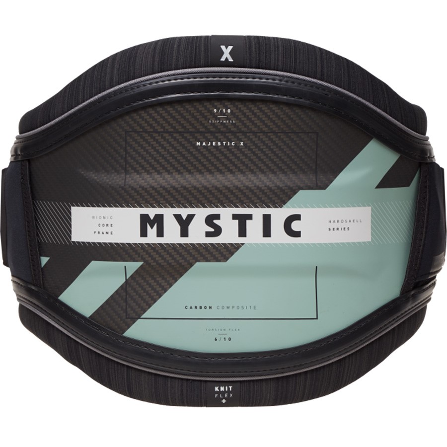 Mystic Majestic X Kiteboarding Waist Harness - Black / Green - 20% Off