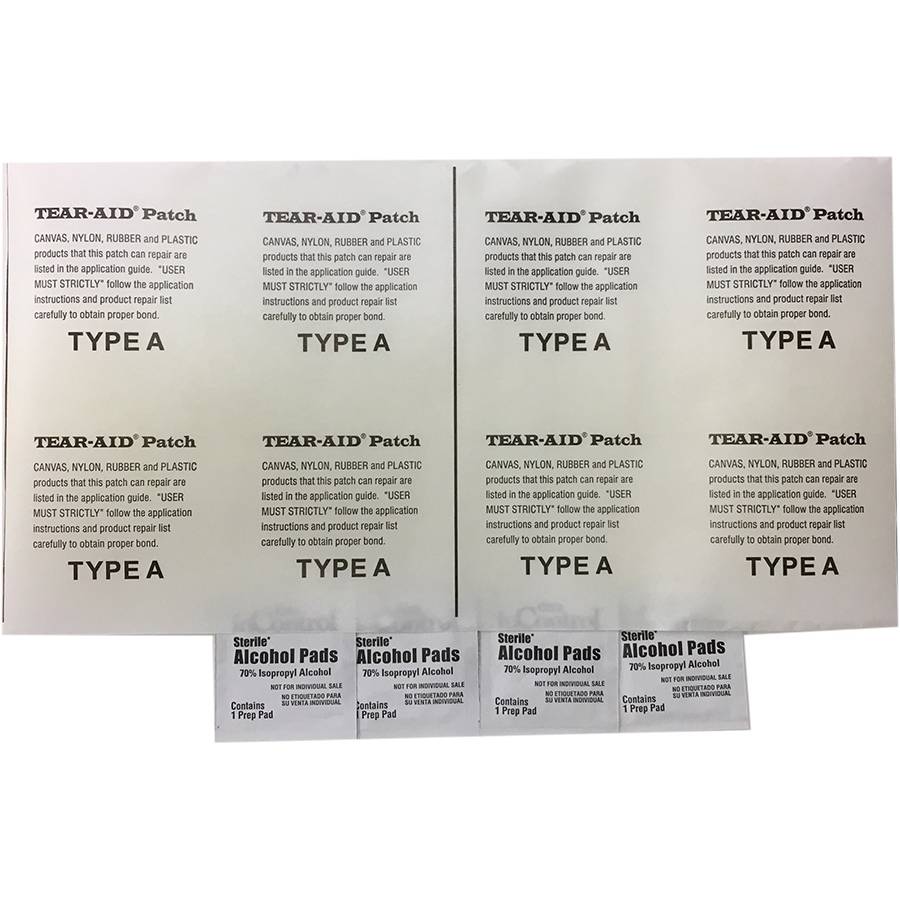Tear Aid 6 x 3 Type A Fabric, Rubber, Canvas Repair Patch Kit