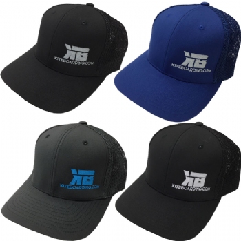 Kiteboarding.com Flexfit Baseball Hat LAST ONE Black w/ Silver Logo