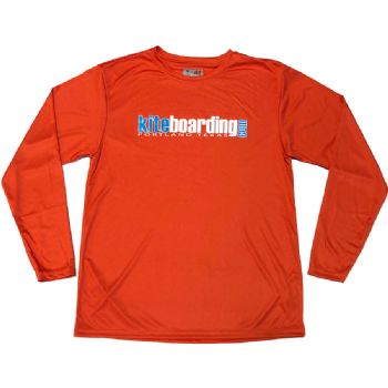 Kiteboarding.com Long Sleeve Water Jersey - Athletic Orange