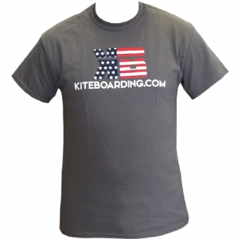 Kiteboarding.com Patriotic T-Shirt - Charcoal