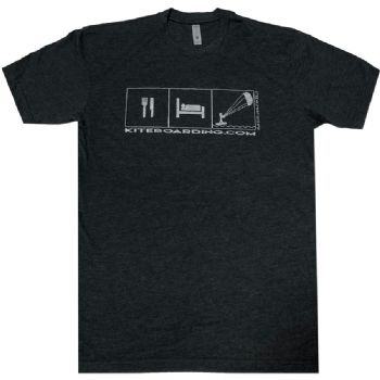 Kiteboarding.com Eat, Sleep, Kite T-Shirt Grey