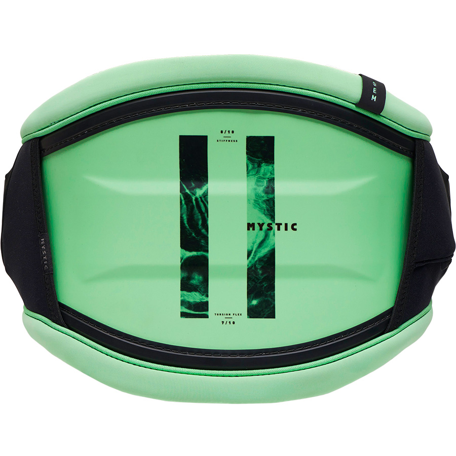 2024 Mystic Gem BK Womens Kiteboarding Waist Harness - Lime Green