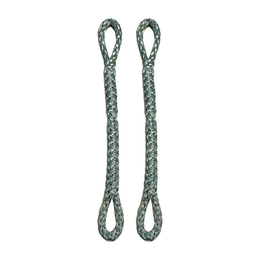 Slingshot Pigtail loop-loop, 4.5 inches, Grey (set of 2)